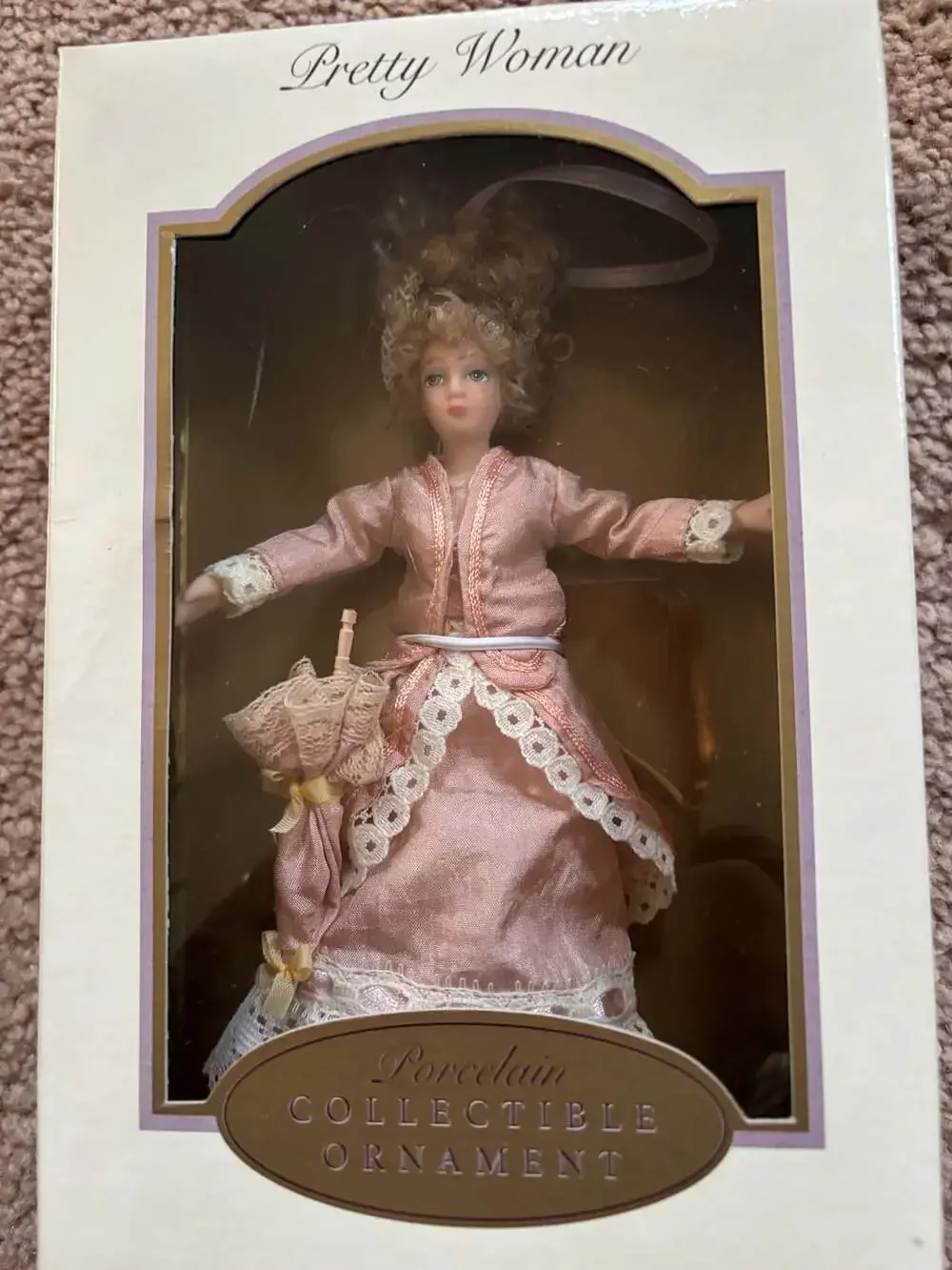 Pretty Woman Porcelain Collectible Ornament Set of 6